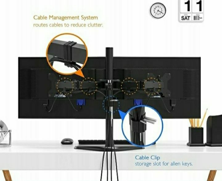 Uchwyt stojak na 2 monitory 13-27"Bontec