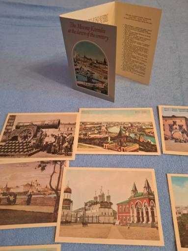 Pocztówki Moskwa, Kreml pocz. XX wieku+ mapa Moskwy i metra i inne