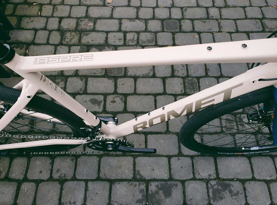 Romet Aspre 2.0, beżowy, rozm. 48, 54, gravel, shimano grx, 2024, -18%