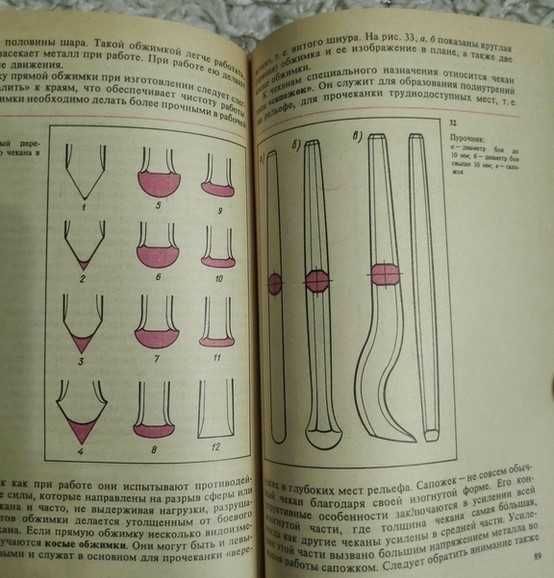 Книга Техника художественной эмали, чеканки и ковки. 1986г