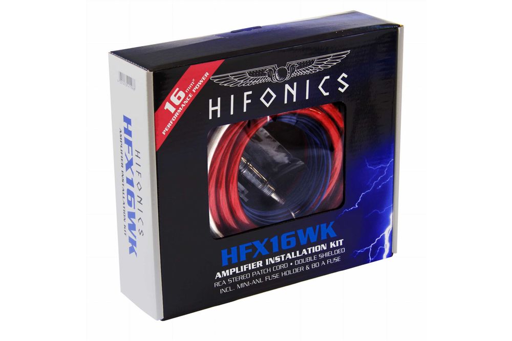HIFONICS HFX16WK zestaw kabli przewody do wzmacniacza samochodowego