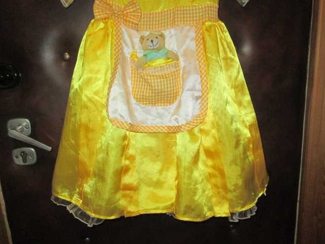 strój przebranie z bajki Złotowłosa i 3 niedźwiedzie na 122 cm -128 cm