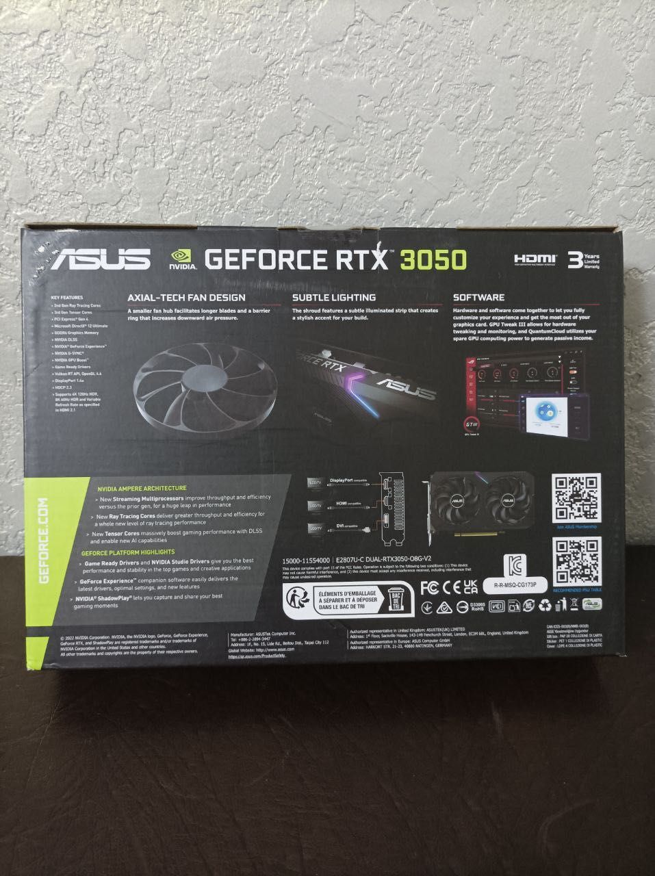 Відеокарта Asus PCI-Ex GeForce RTX 3050 Dual OC Edition 8GB GDDR6