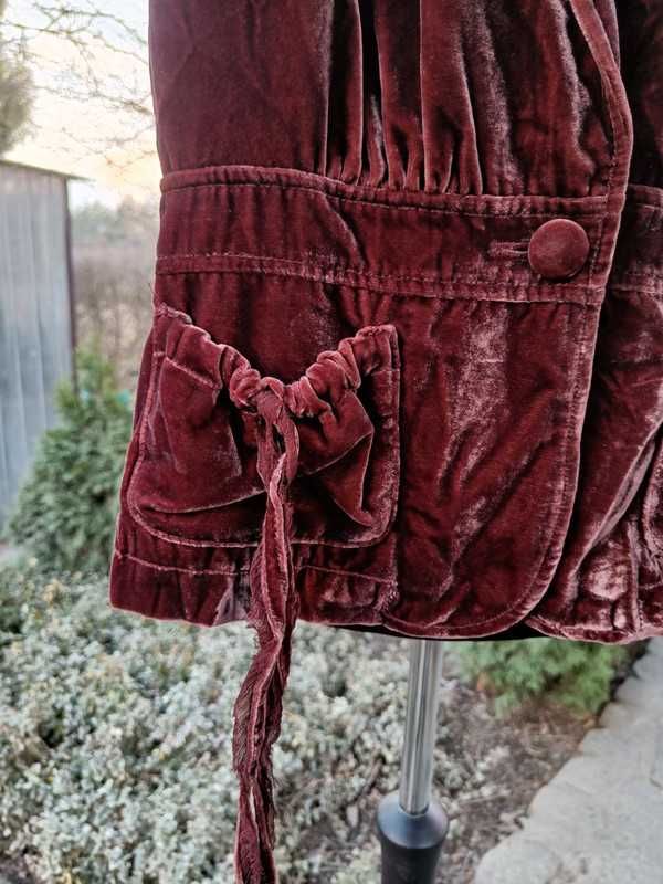 Ralph Lauren aksamitna koszula wiskoza jedwab S