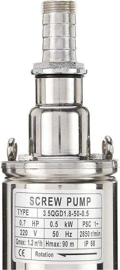 1327 VEVOR pompa głębinowa ze stali nierdzewnej zatapialna 500W 1200 l