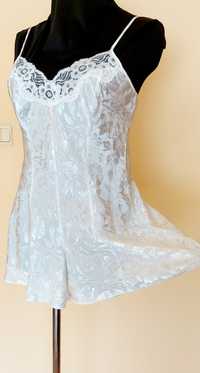 Body,L/XL,piżama,koszulka,satynowe z koronką,St.Michael
