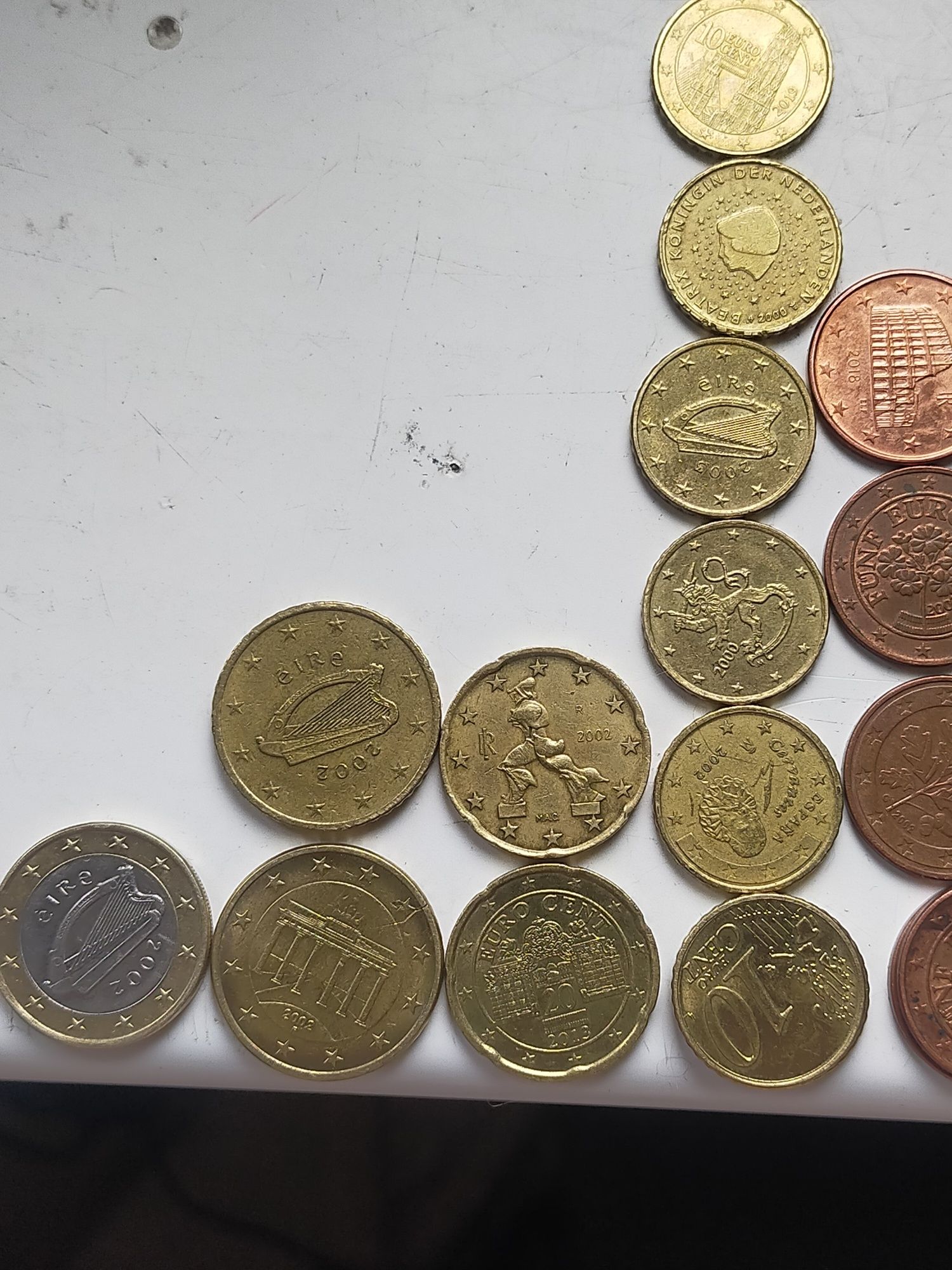 Eurocenty kolekcja numizmaty monety różne 35 sztuk