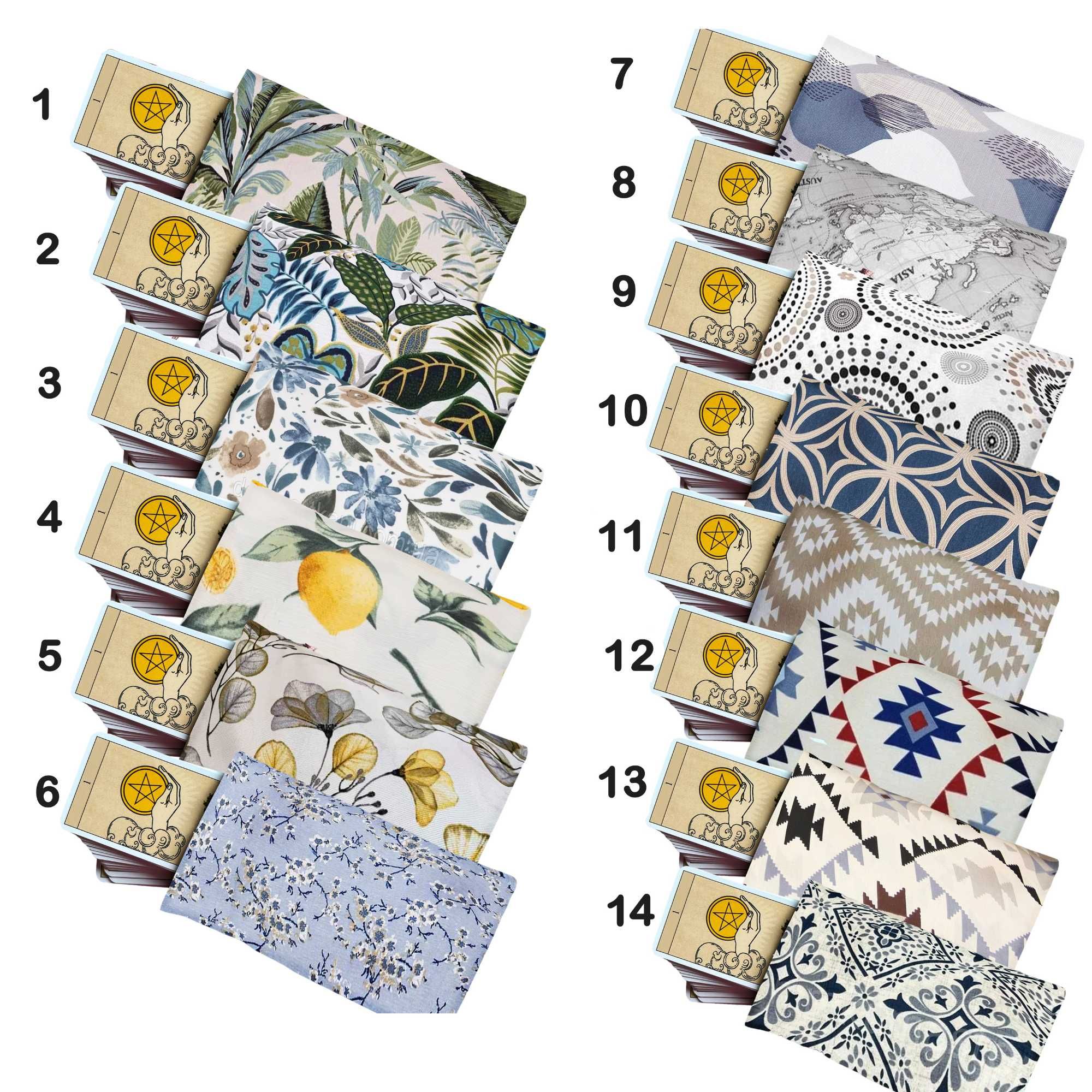 Винтажный мешочек чехол для Таро карт ручної роботи 14 дизайнов