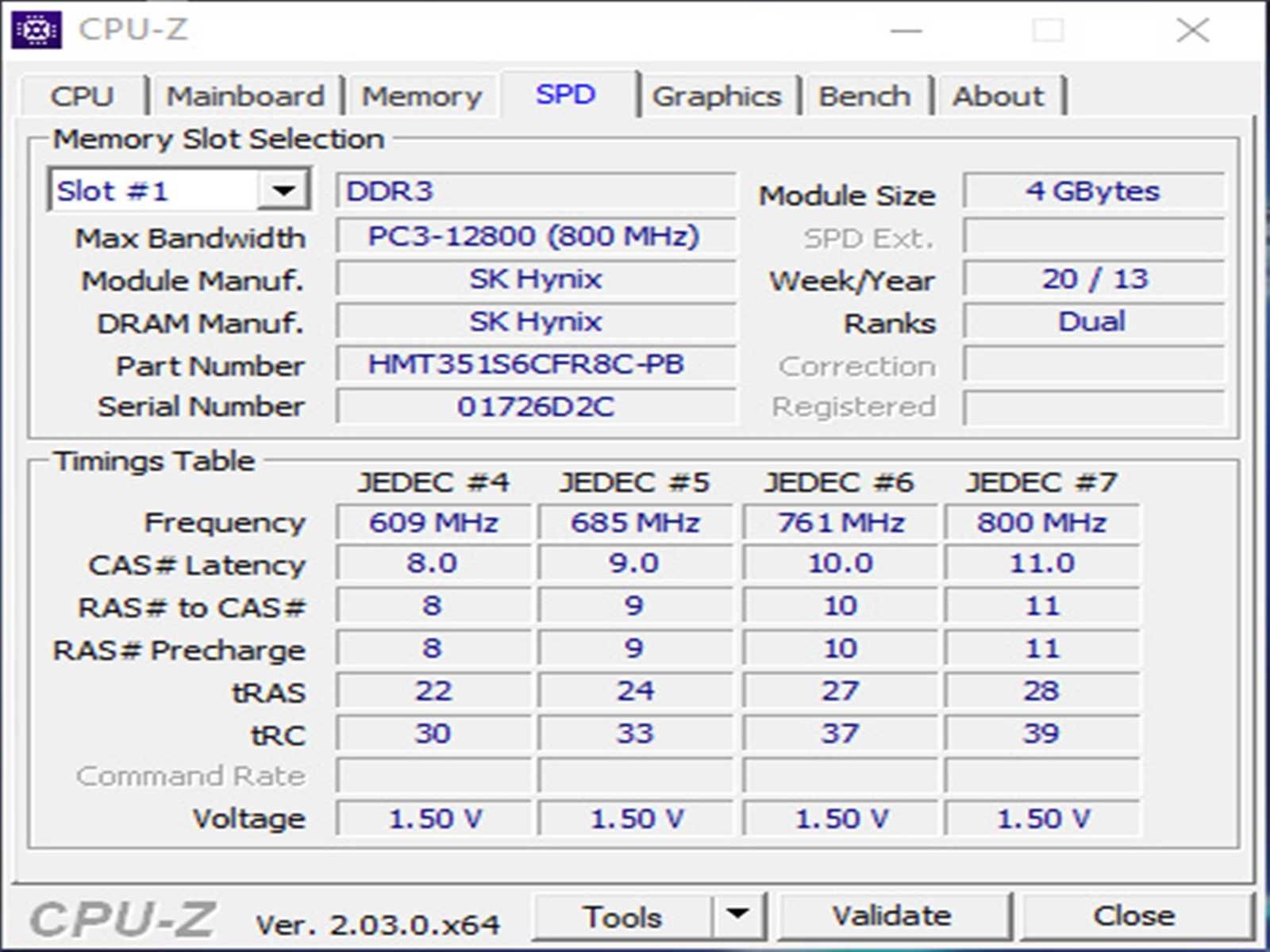 DDR3 8GB HyniX 12800