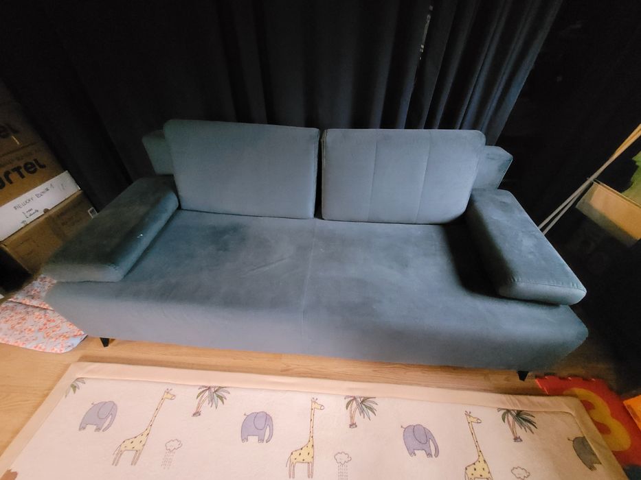 CASEY Sofa 3-osobowa ciemna zieleń