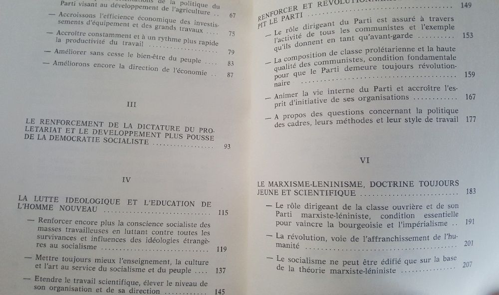 Enver Hoxha - Rapport d'activité du Comité Central du Parti du Travail