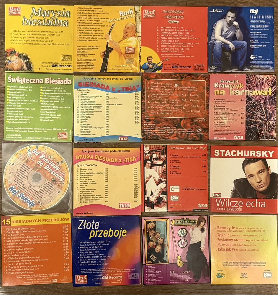 Komplet - płyty CD - muzyka biesiadna i nie tylko
