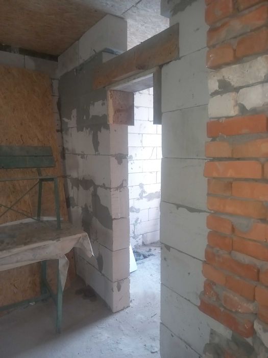 Кладка кирпича, газобетона, шлакоблока. Монтаж стен и перегородок