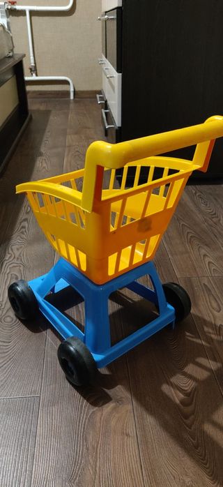 Іграшка Дитяча Корзинка на колесах для супермаркету