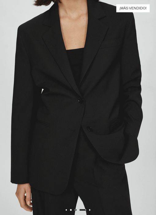 Піджак чорного кольору Манго, розмір S