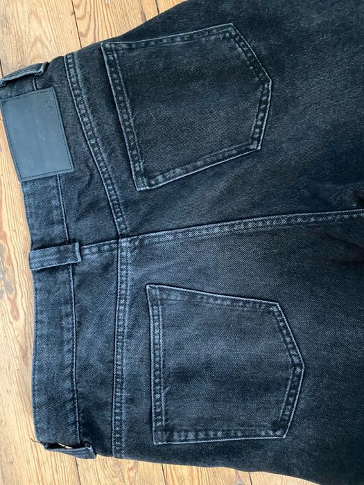 Zara Flared Zip Jeans Black