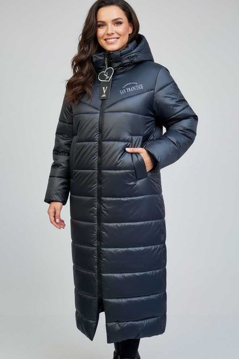Женское удлиненное зимнее пальто, большие размеры опт розница. р.M-XXL