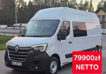 Renault Master  L3H3/Brygadówka/SalonPL/Bezwypadkowy/180 KM/Gwarancja 12 mies.