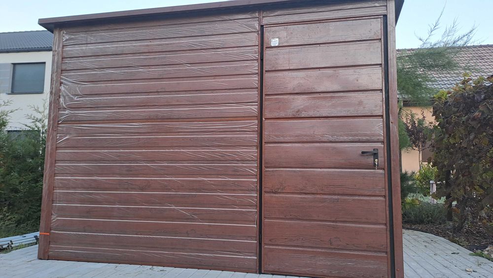 Garaż Standard 3x5 Brama Uchylna + Okno PROFIL ZAMKNIĘTY