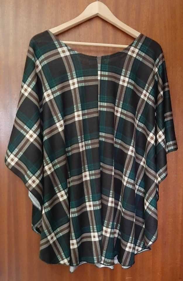 Poncho de xadrez, Vintage Bazaar