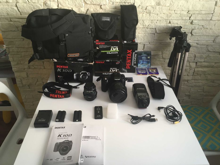 Pentax K10D, Lampa AF 540 FGZ,  Obiektyw DA 18-55 F3,5