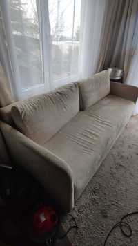 Sofa rozkładana beżowa