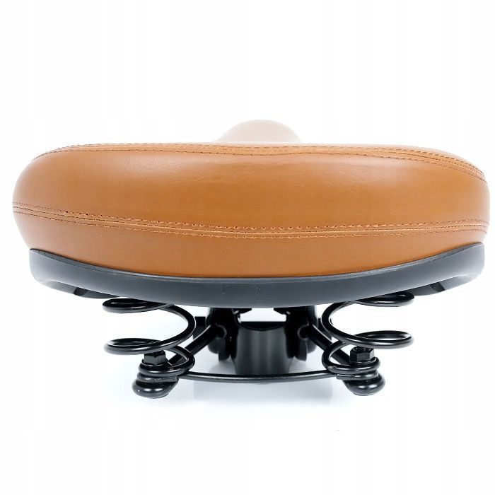 Siodełko rowerowe wygodne komfortowe na sprężynach duże miękkie jarzmo