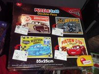 Puzzle 4x48 elem. Cars, Auta - nowe zafoliowane, dwustronne