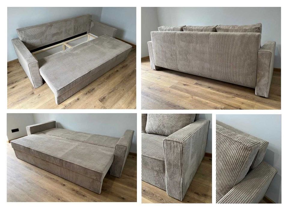 Kanapa Sofia. Wersalka, łóżko, sofa sztruksowa. Szybka dostawa!