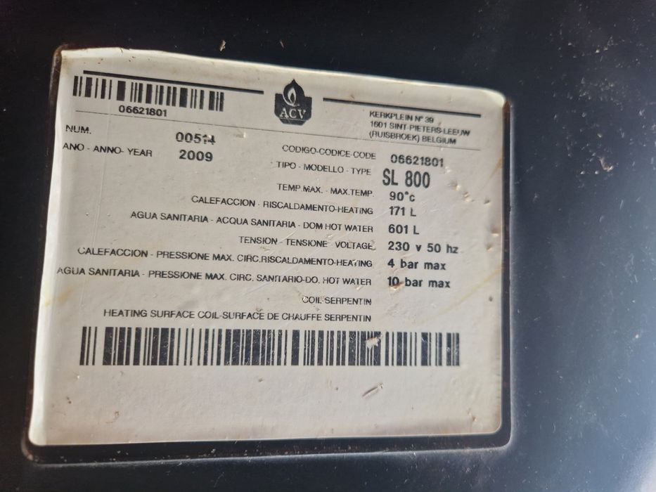 Bojler ACV SMART SL 800 litrów nierdzewny zasobnik CWU kwasoodporny