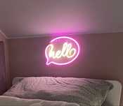 Neon hello na baterie i pod usb