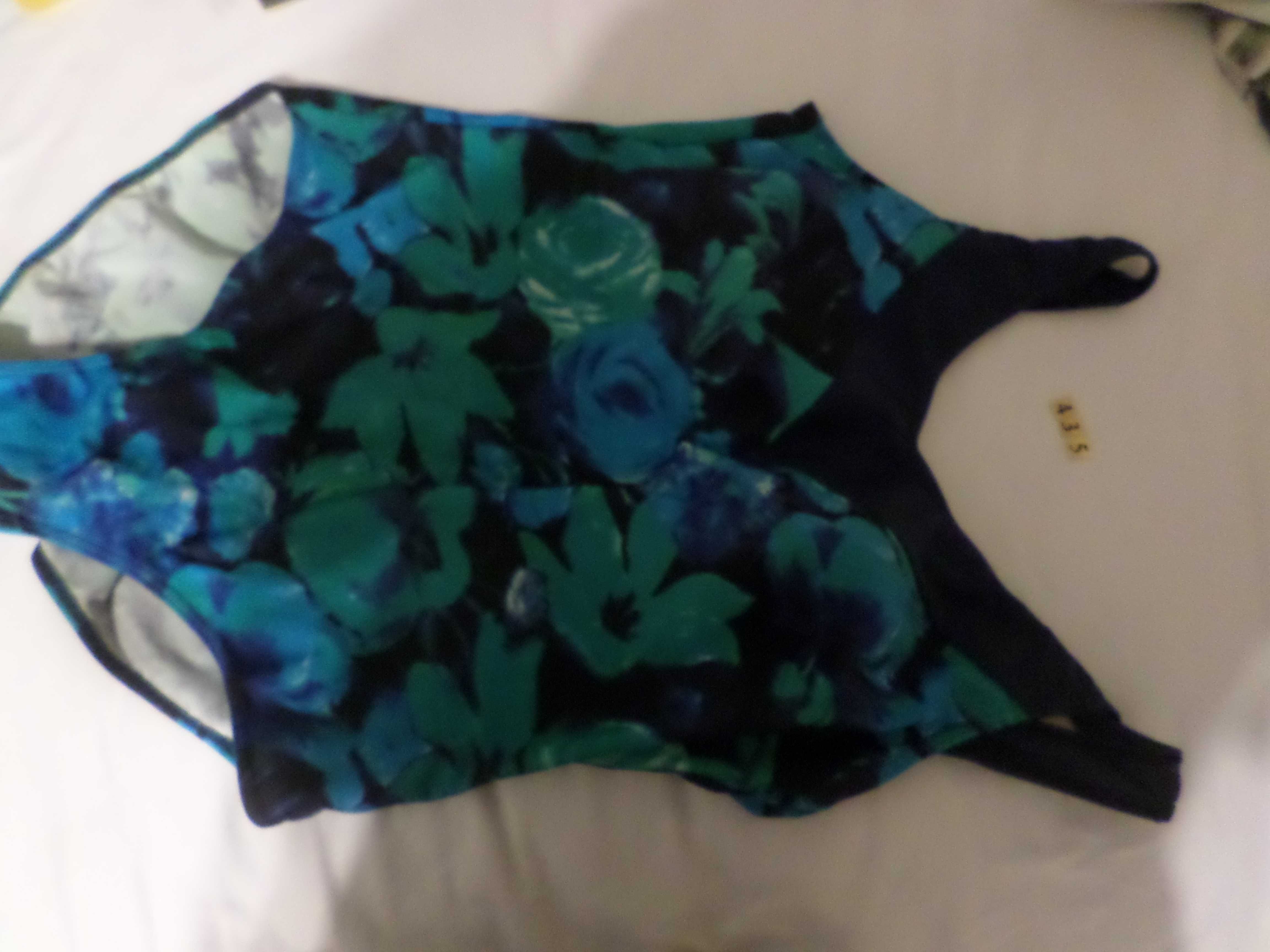 kostium strój kąpielowy jednoczęściowy  46 B kwiaty