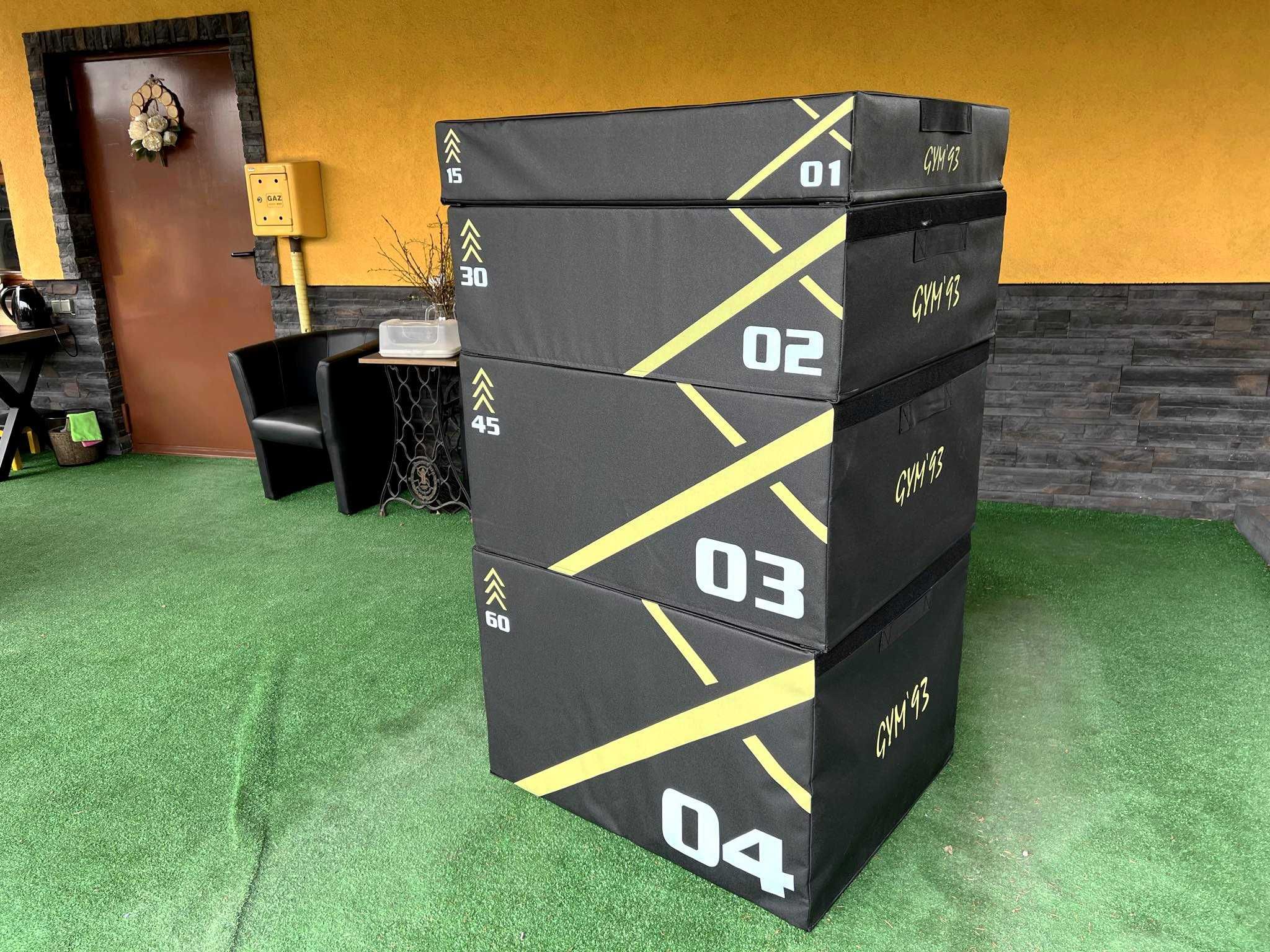 Soft Plyo Box Zestaw 4 piętra żółty akcent