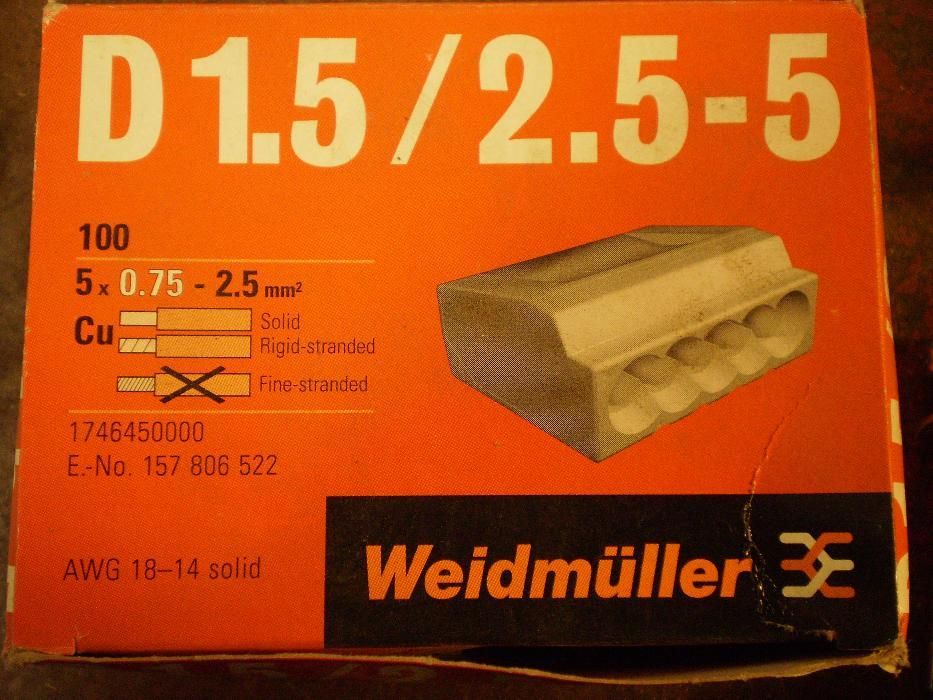 Клемма Weidmuller D1.5/2.5-5, цена 3гр/шт сечение провода 0,75-2,5