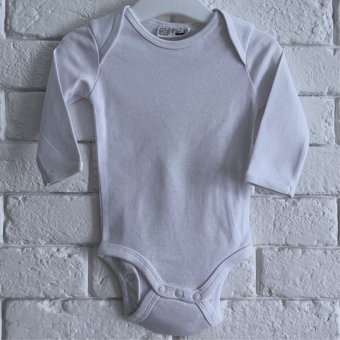Ergee 68cm body z długim rękawem białe gładkie.