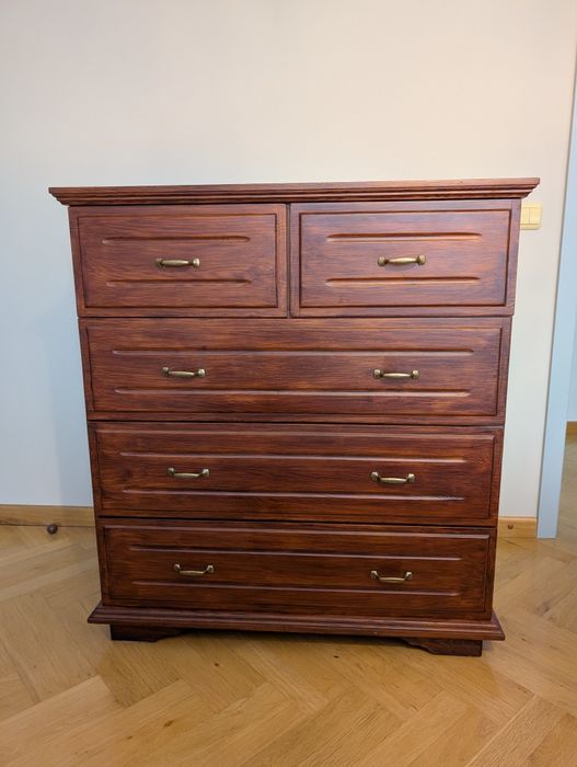 Komoda drewniana sosnowa z szufladami