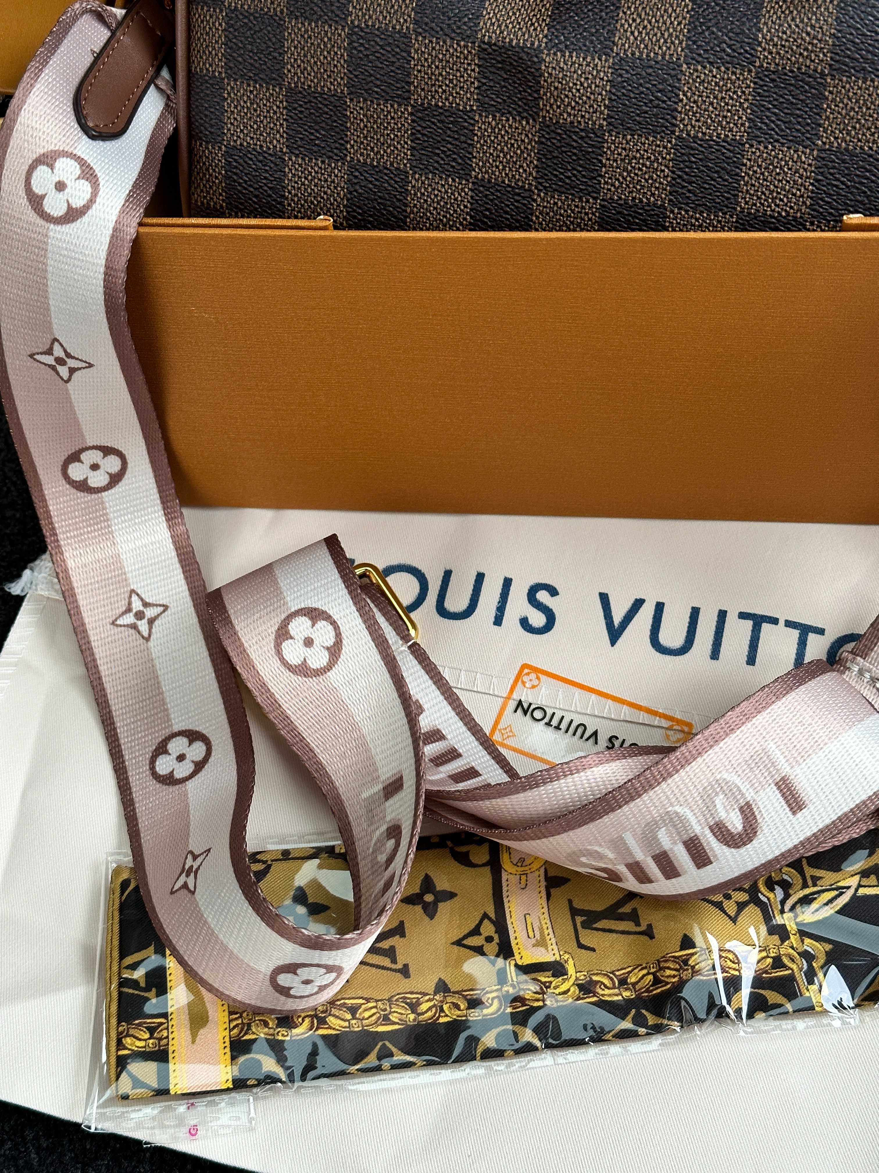 Сумка Louis Vuitton Speedy Nano Brown/Chess LUXE