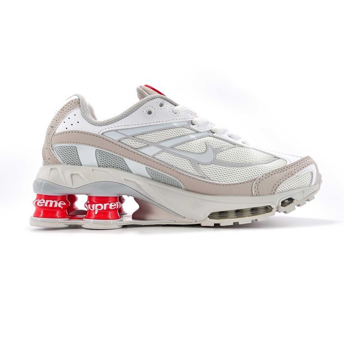 Женские кроссовки Nike x Supreme Shox Ride 2 White. Размеры 36-41