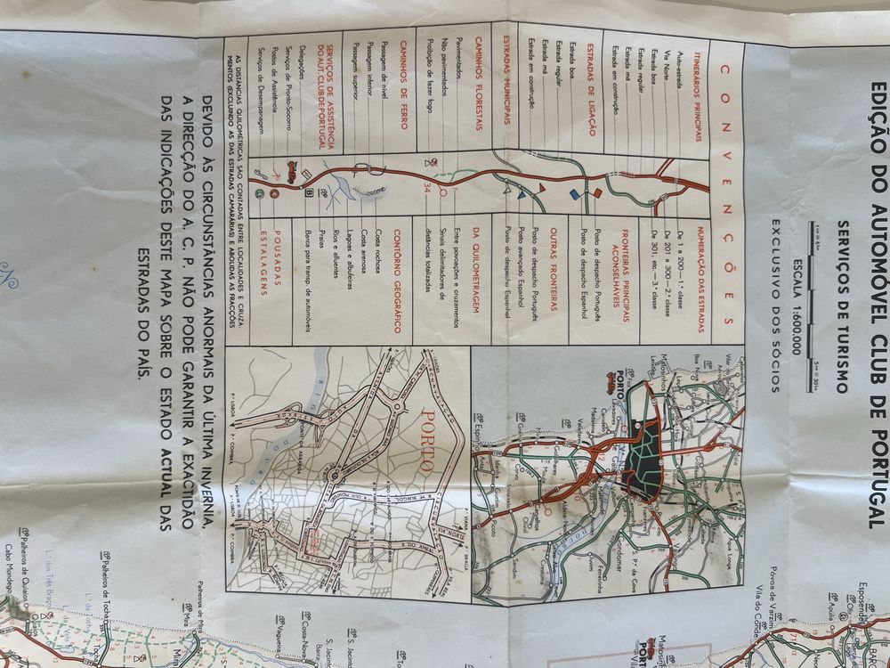 Mapa estradas ACP 1964