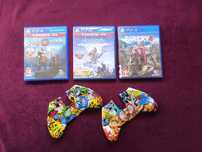 Zestaw 3 gier na Ps4/Ps5 + 2 casy do Dualsense