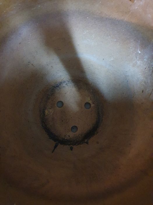 Duża donica Wenus ogrodowa szkliwiona czarna brązowa 43,5 średnica