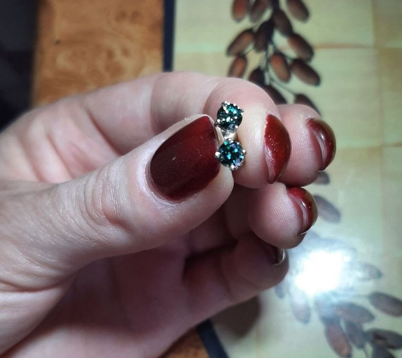 Сережки срібні, без застібок