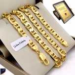 Łańcuszek Złoty Męski Splot Gucci 55cm/7,5mm Szeroki Gruby Pr. 925 + G