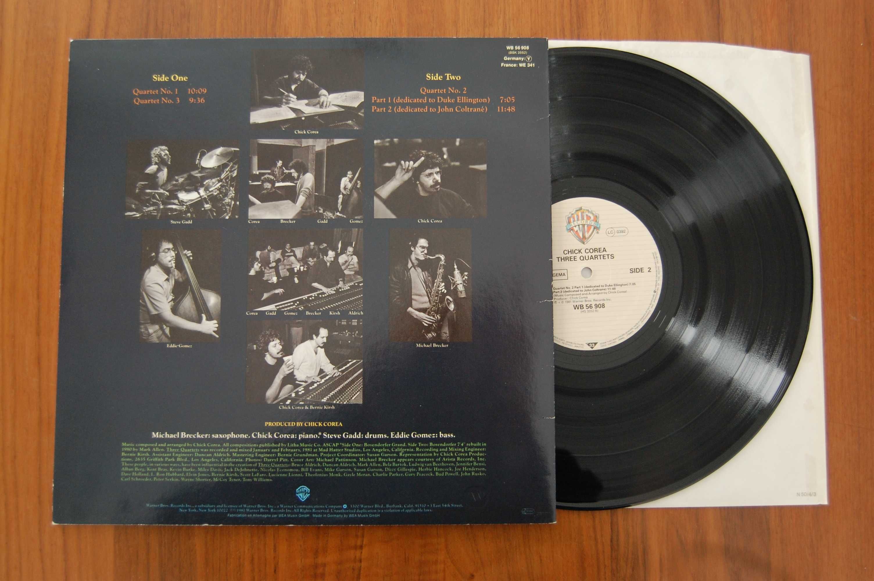 LP winyl Chick COREA Three Quartets