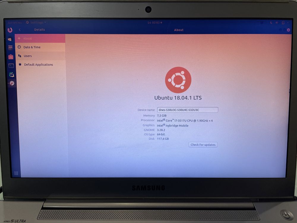 Laptop Samsung (necessita reparo no hinge)