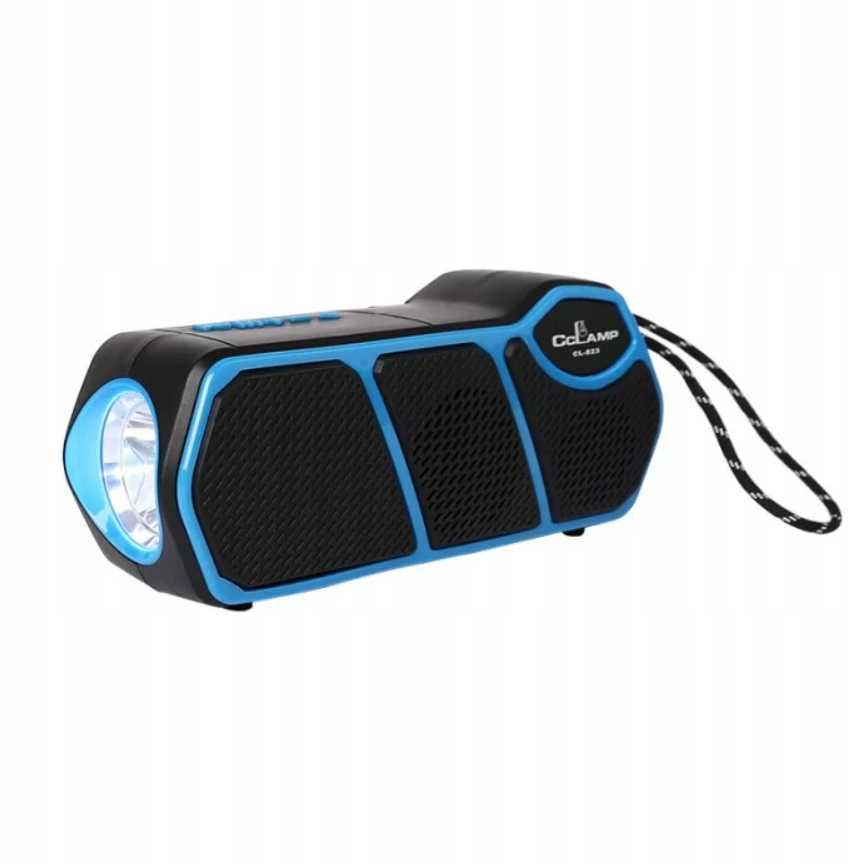 Radio Głośnik bluetooth ładowane solarnie i USB z latarka FM MicroSD