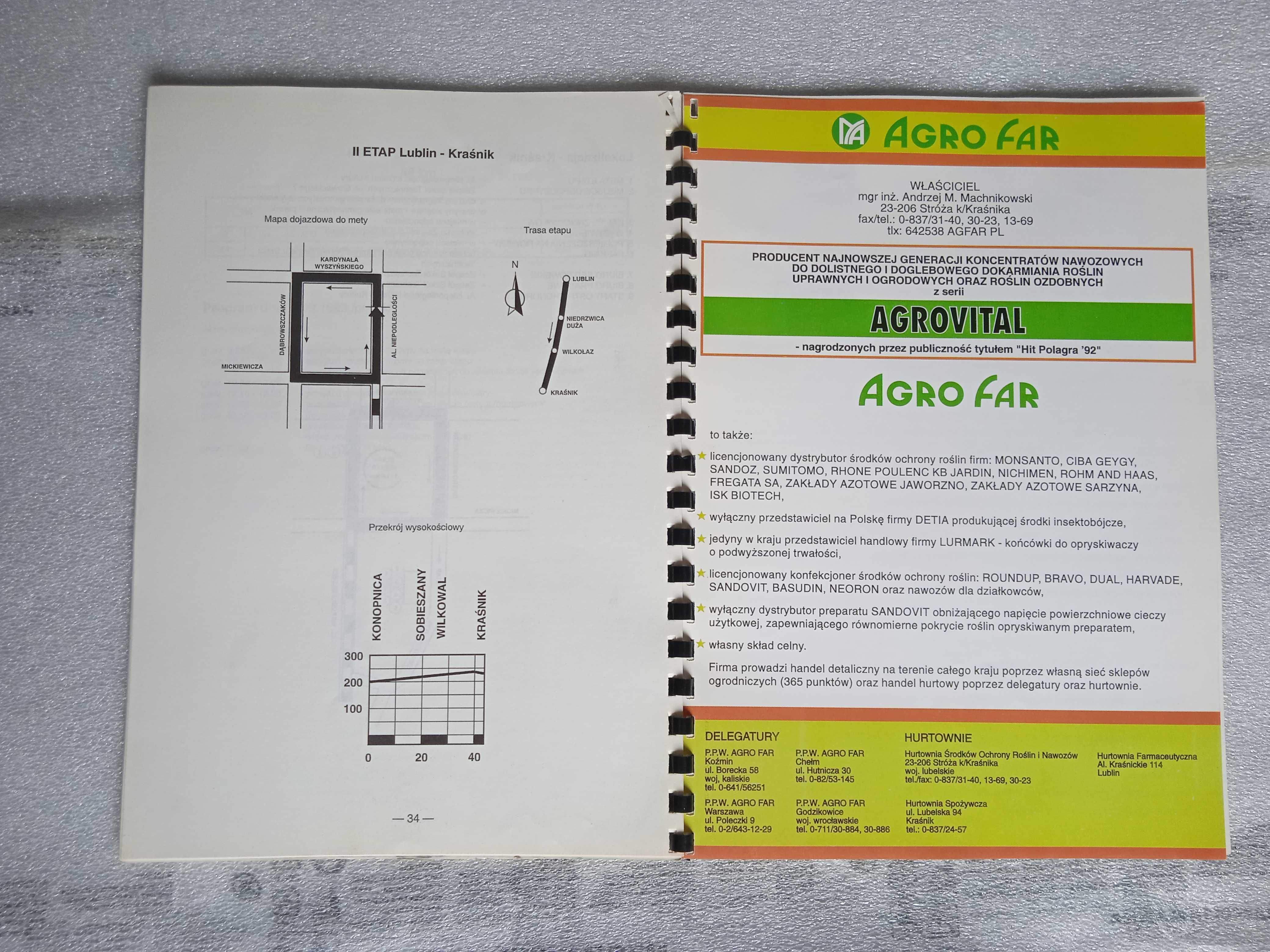 Informator z 50-tego wyścigu dookoła Polski 1993