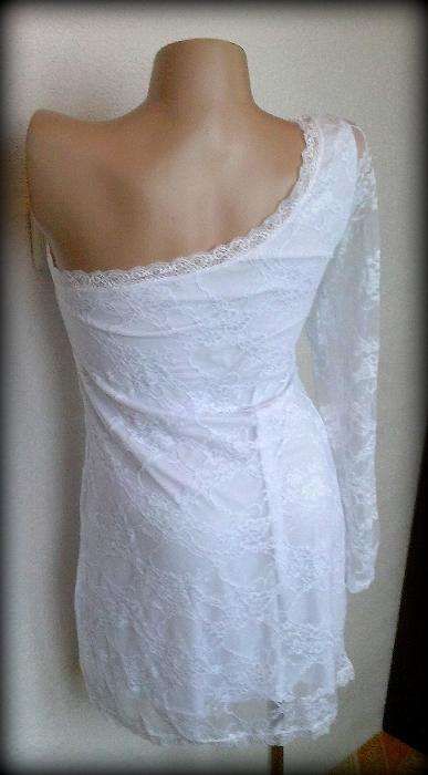 Mini sukienka z koronka longslave M/L ZAMIANA