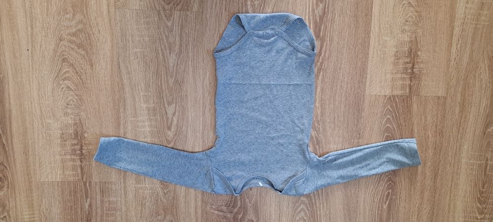 Body bawełniane, jednokolorowe, szare, name it, 92