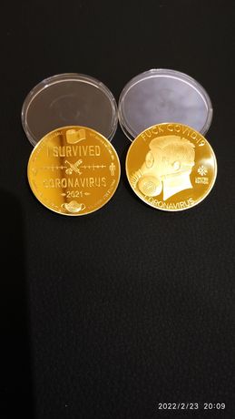 Монета коронавирус